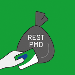 Pmd samen met restafval in de verzamelcontainer voor restafval