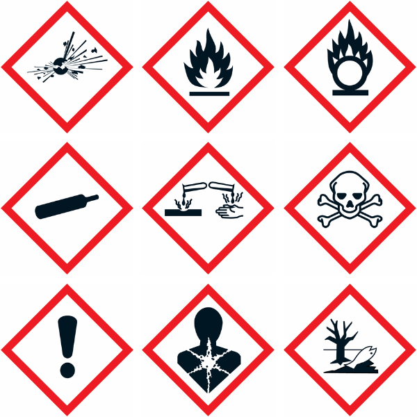 Gevaarsymbolen kca nieuw